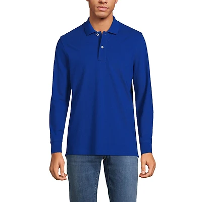 Lands' End Men's Comfort First Long Sleeve Mesh Polo