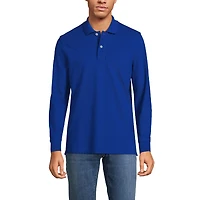 Lands' End Men's Comfort First Long Sleeve Mesh Polo