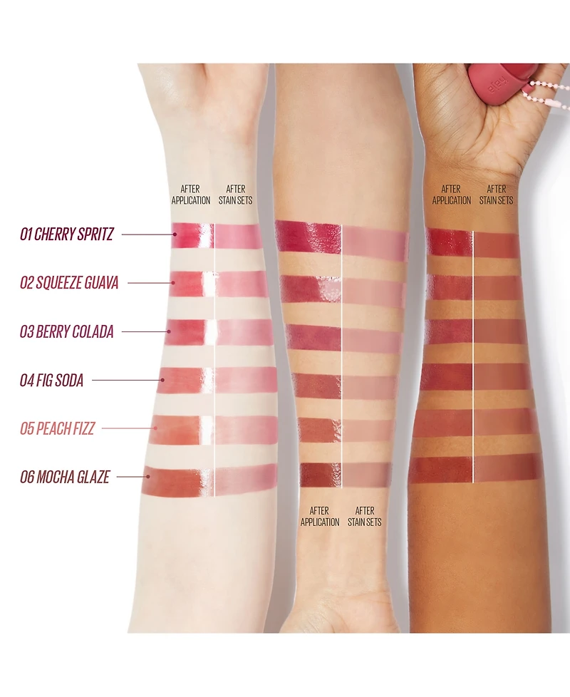 Kaja Jelly Charm Glazed Lip Stain & Blush With Keychain, 0.17 oz.