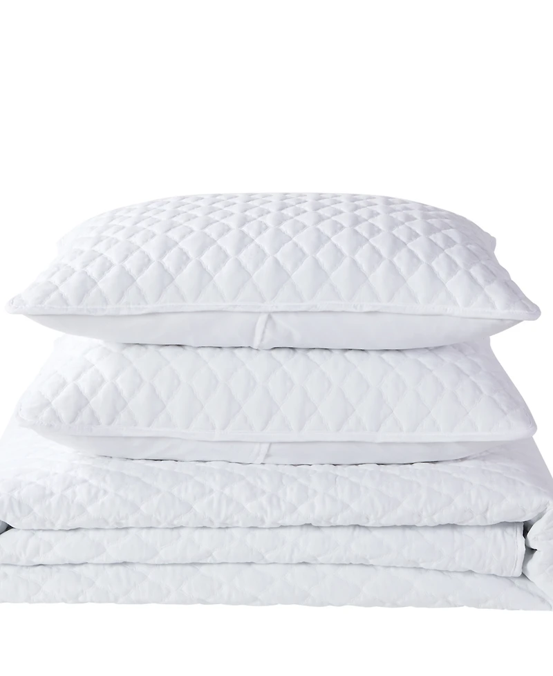 Closeout! Videri Home Diamond Stitched 3 Piece Quilt Set, King