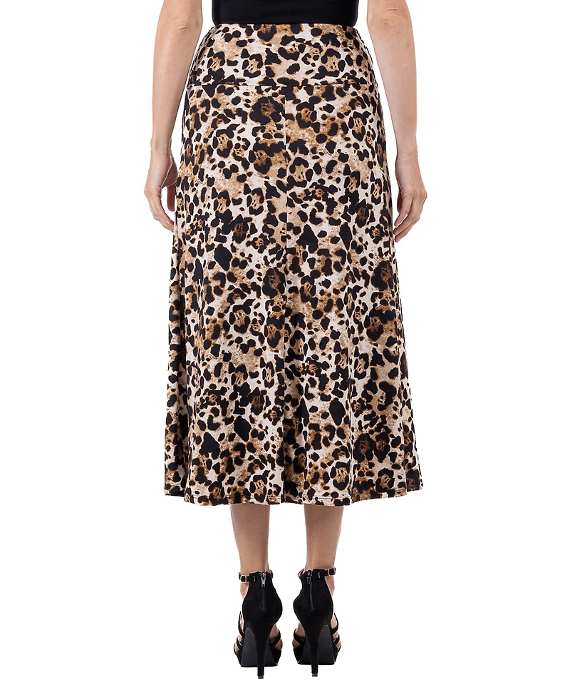 24seven Comfort Apparel Women's Print Maxi Skirt