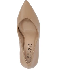 Journee Collection Women's Simonne Block Heel Pointed Toe Pumps