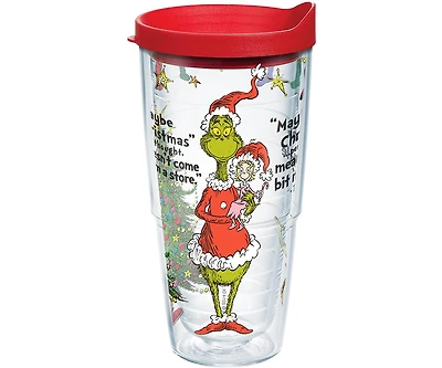 Tervis Dr. Seuss Grinch Holiday Christmas Quote Made in Usa Double Walled Insulated Tumbler Travel Cup Keeps Drinks Cold & Hot, 24oz, Classic