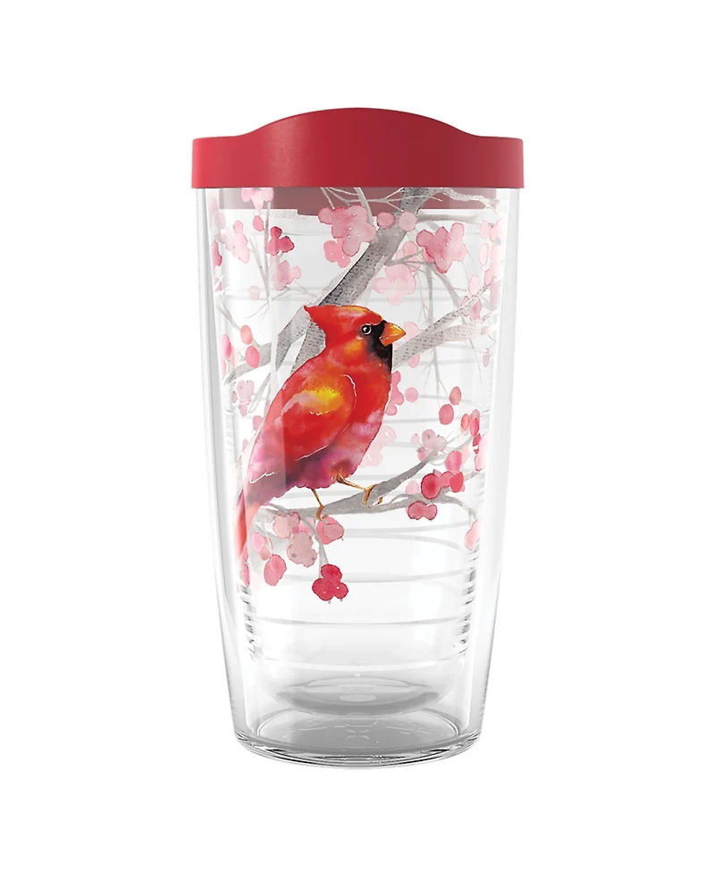 Tervis Christmas Holiday Cardinal and Berry Branches Made in Usa Double Walled Insulated Tumbler Travel Cup Keeps Drinks Cold & Hot, 16oz, Classic