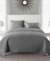 Vcny Home Nina Embossed 3-Pc.Quilt Set, King