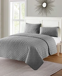 Vcny Home Nina Embossed 3-Pc.Quilt Set, King