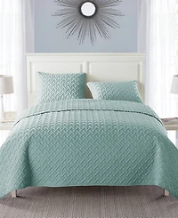 Vcny Home Nina Embossed 3-Pc.Quilt Set, King