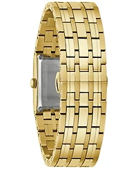 Bulova Women's Marc Anthony Modern Quadra Diamond Accent Gold-Tone Stainless Steel Bracelet Watch 21mm