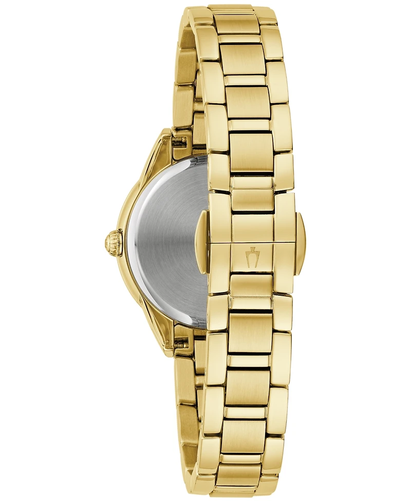 Bulova Women's Classic Sutton Diamond (1/20 ct. t.w.) Gold-Tone Stainless Steel Bracelet Watch 28mm