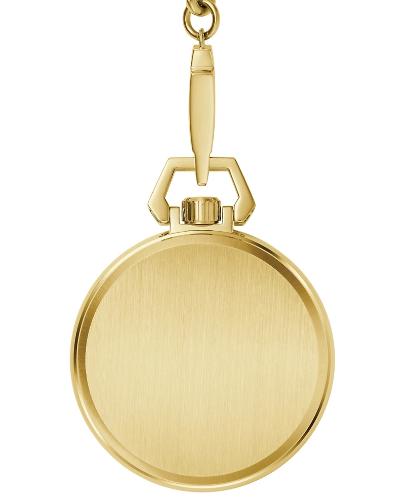 Bulova Men's Automatic Classic Sutton Gold-Tone Stainless Steel Chain Pocket Watch 50mm