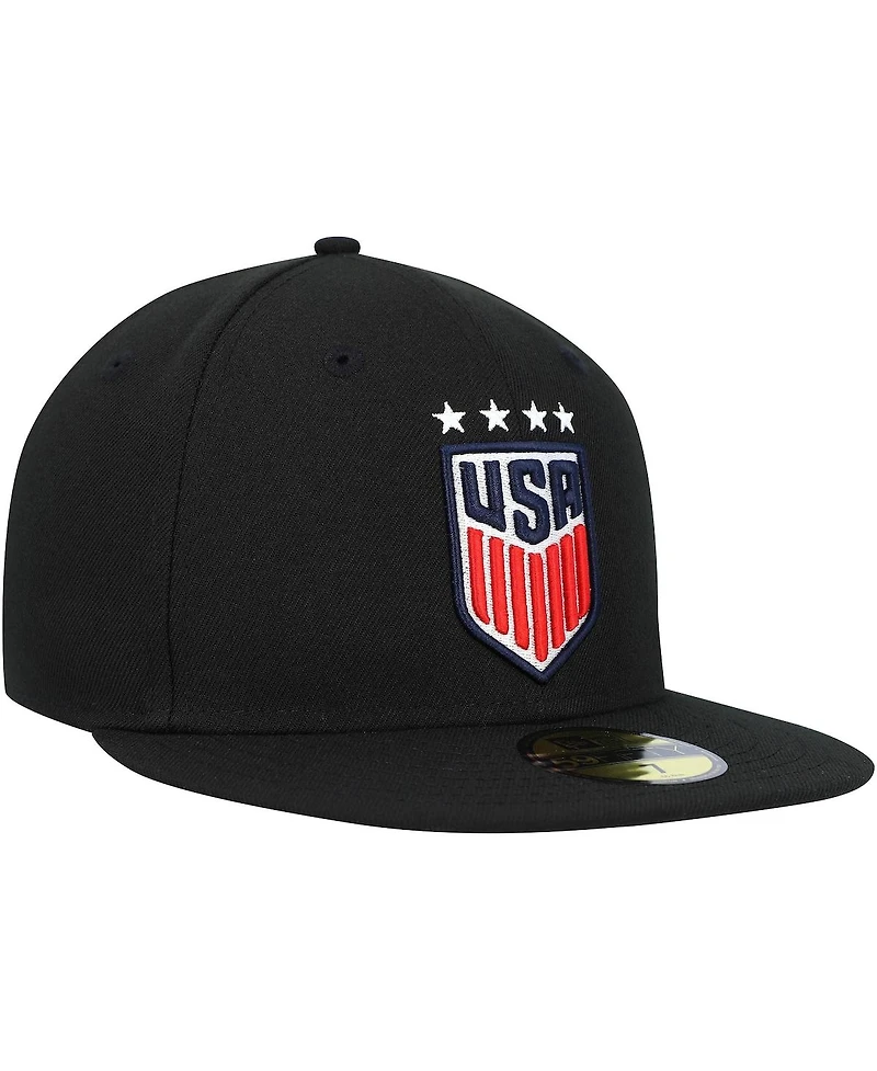 Men's New Era Black Uswnt Team Basic 9FIFTY Snapback Hat