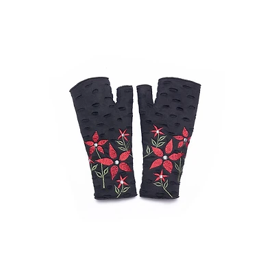 Feelgoodz Women s Artisan Crafted Fleece Lined Viola Fingerless Jersey Gloves