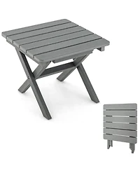 Outdoor Folding Side Table Weather-Resistant Hdpe Adirondack Table
