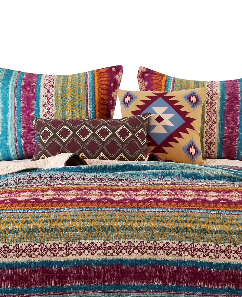 Greenland Home Fashions Southwest Native Motif Decorative Pillow Set, 12" x 24" & 18" x 18"