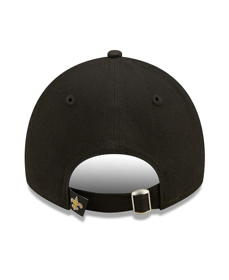 Women's New Era Black New Orleans Saints Formed 9TWENTY Adjustable Hat