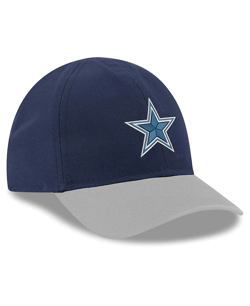 Infant Boys and Girls New Era Navy, Silver Dallas Cowboys My 1st 9TWENTY Adjustable Hat