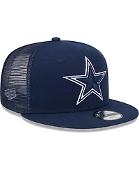 Big Boys and Girls New Era Navy Dallas Cowboys Main Trucker 9FIFTY Snapback Hat