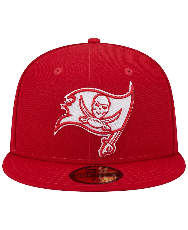 Men's New Era Scarlet Tampa Bay Buccaneers Super Bowl Xxxvii Main Patch 59FIFTY Fitted Hat
