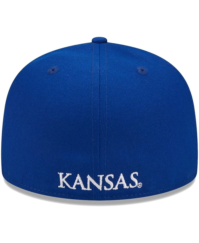 Men's New Era Royal Kansas Jayhawks Evergreen 59FIFTY Fitted Hat