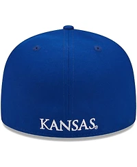 Men's New Era Royal Kansas Jayhawks Evergreen 59FIFTY Fitted Hat