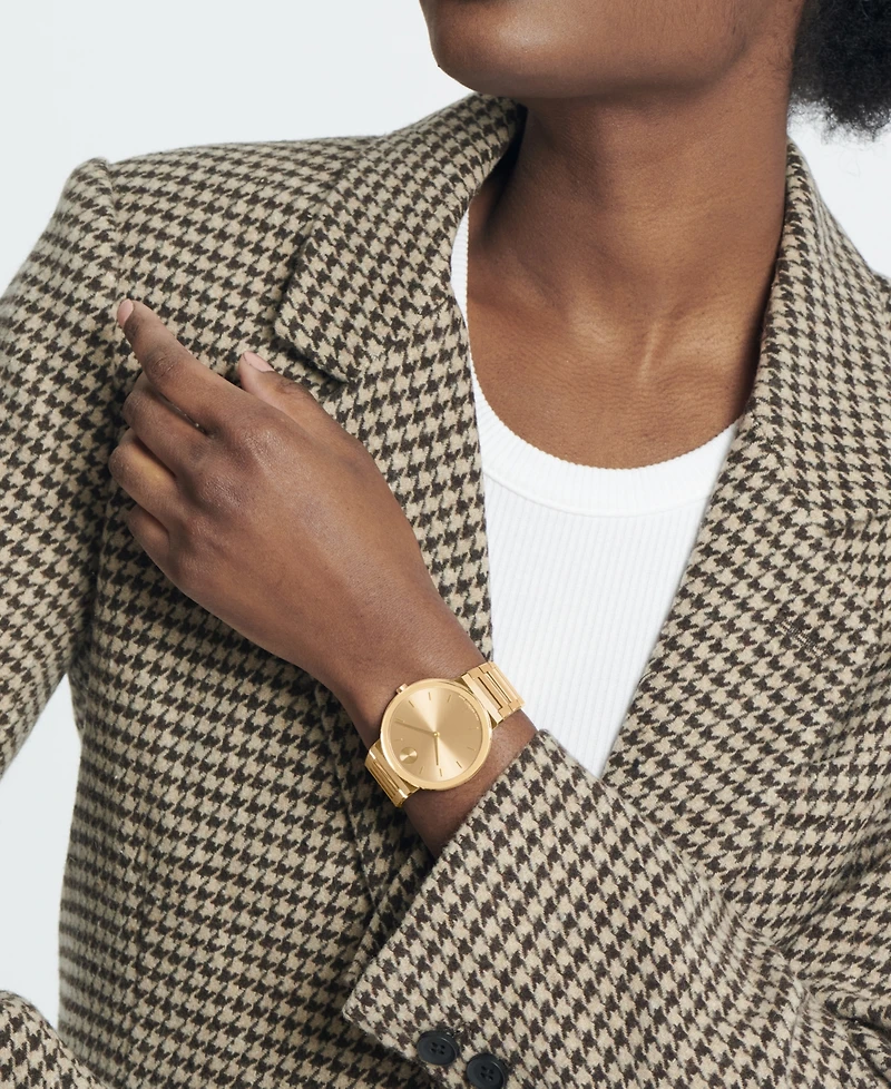 Movado Men's Bold Horizon Swiss Quartz Ionic Plated Light Gold-Tone Steel Watch 40mm