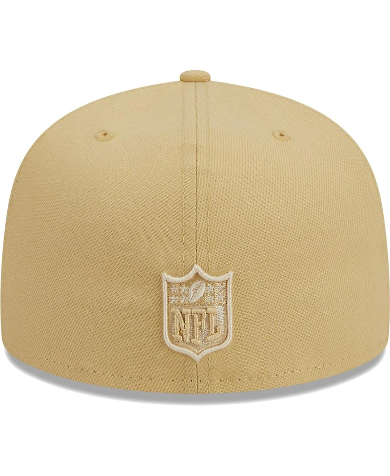 Men's New Era Khaki Buffalo Bills Raffia Front 59FIFTY Fitted Hat