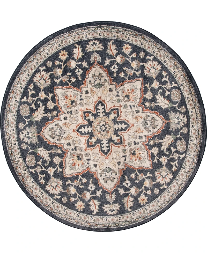 Closeout! Km Home Poise Pse-7230 5'3" x Round Area Rug
