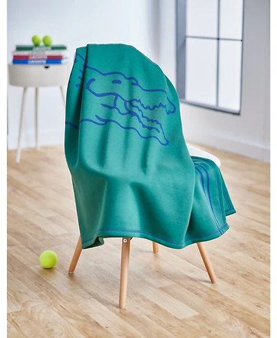 Lacoste Home Vintage-Like Croc Throw, 50" x 70"