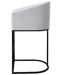 Abbyson Living Jace 39.8" Polyester Upholstered Barstool