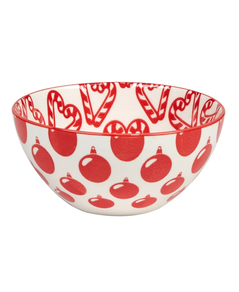 Certified International Peppermint Candy oz All Purpose Bowls Set of 6
