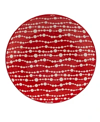 Certified International Peppermint Candy 6" Canape Plates Set of 6, Service for 6