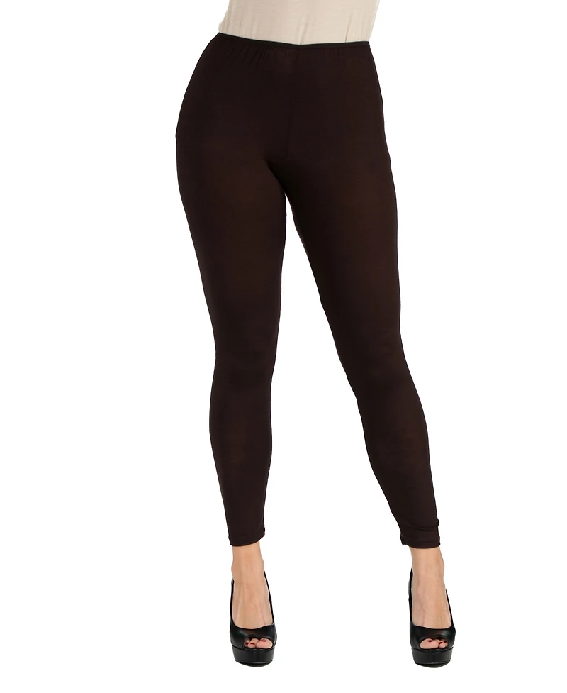 24seven Comfort Apparel Women's Stretch Ankle Length Leggings