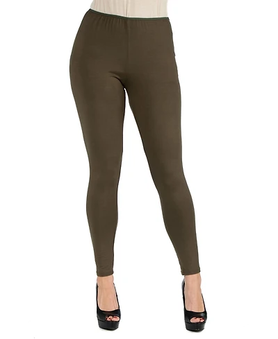 24seven Comfort Apparel Women's Stretch Ankle Length Leggings