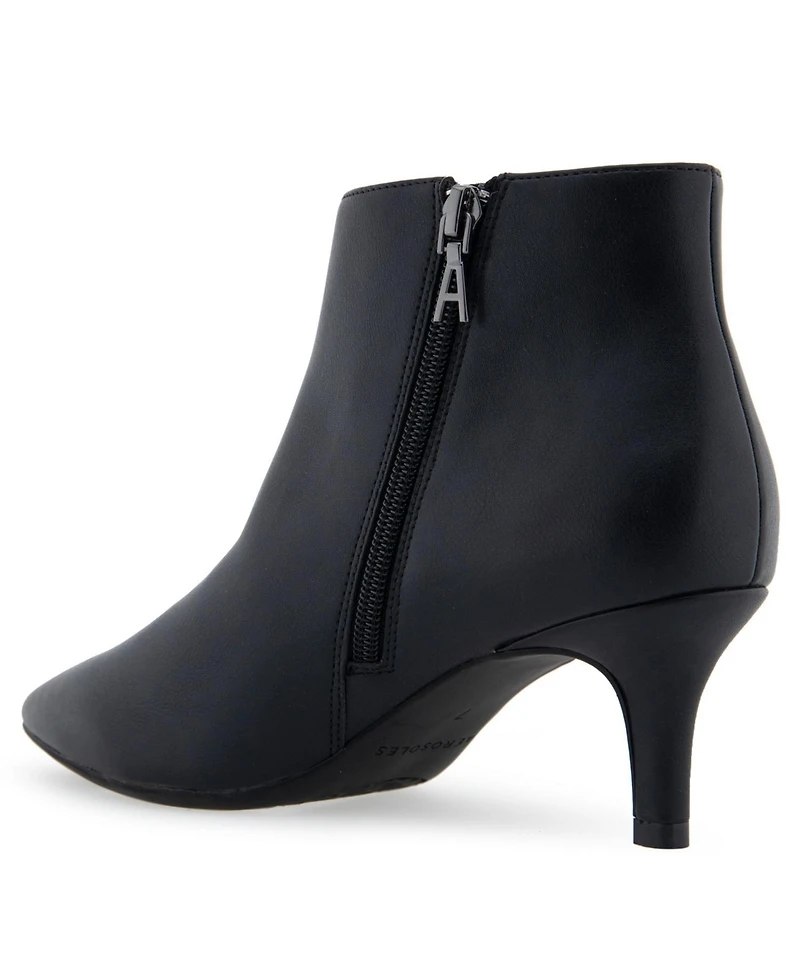 Aerosoles Edith Ankle Mid Heel Booties - Black