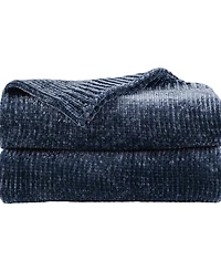 Battilo Lifestyle Solid Woven Micro Chenille Throw, 51" x 67"