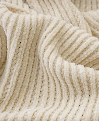 Battilo Classic Textured Ribbed Knit Throw, 50" x 60"
