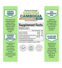 Garcinia Cambogia Weight Loss Pills - 1500mg Hca Pure Extract - Fast Acting Appetite Suppressant - Fat Burner for Women and Men to Help Lose Weight