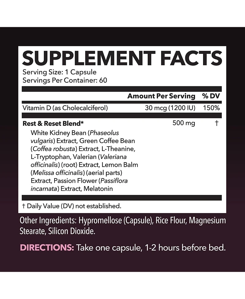 Night Time Fat Burner Capsules for Women, Weight Management for Women, Havasu Nutrition, 60ct