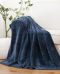 Battilo Lifestyle Solid Woven Micro Chenille Throw, 51" x 67"