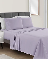 Sunham Microfiber Easy Care Solid 4-Pc. Sheet Set, California King