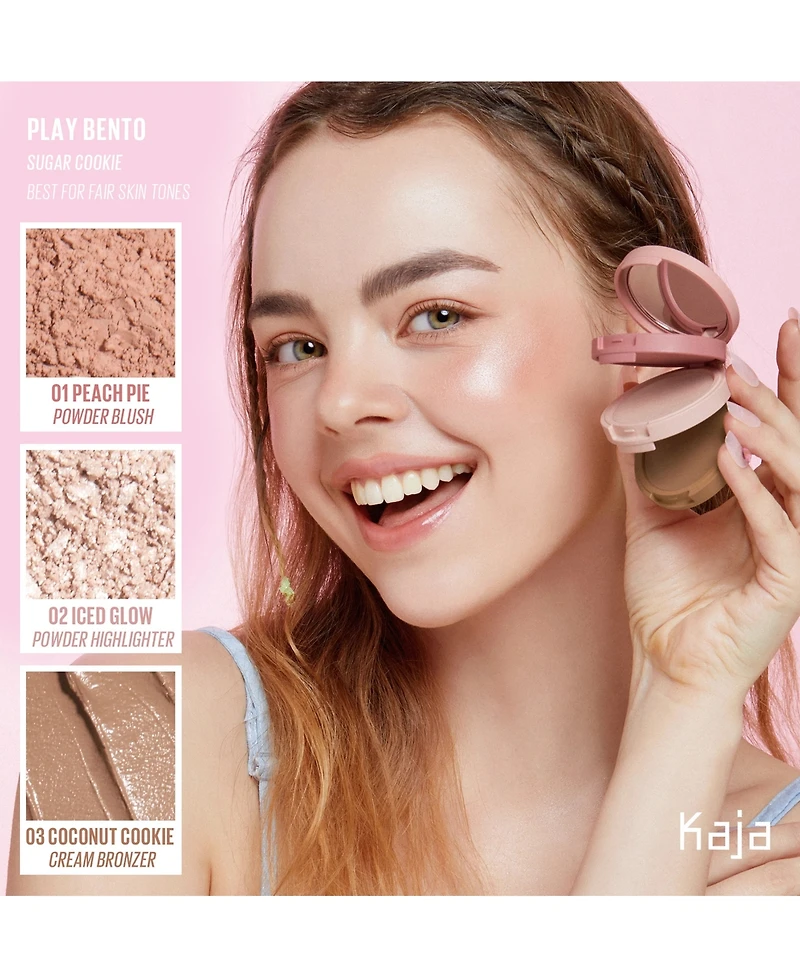 Kaja Face Bento Cream Bronzer, Powder Blush & Highlighter Sculpting Trio