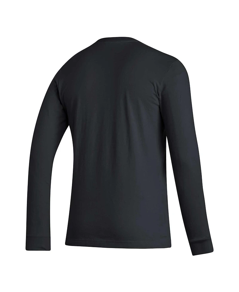 Men's adidas Black Washington Huskies Locker Logo Fresh Long Sleeve T-shirt