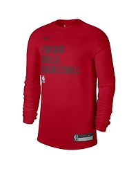Men's and Women's Nike Red Chicago Bulls 2023/24 Legend On-Court Practice Long Sleeve T-shirt