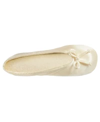 Isotoner Signature Women's Satin Ballerina Slippers with Bow