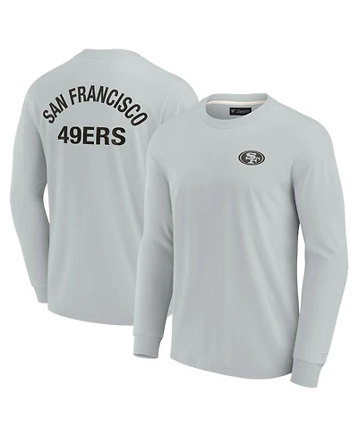 Men's and Women's Fanatics Signature Gray San Francisco 49ers Super Soft Long Sleeve T-shirt