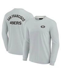 Men's and Women's Fanatics Signature Gray San Francisco 49ers Super Soft Long Sleeve T-shirt