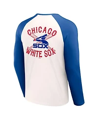 Men's Darius Rucker Collection by Fanatics White, Navy Chicago White Sox Team Color Raglan T-shirt