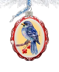Designocracy Bird Keepsake Christmas Mercury Glass Ornaments G. DeBrekht