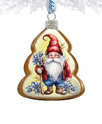 Designocracy Christmas Gnome Keepsake Mercury Glass Christmas Ornaments G. DeBrekht