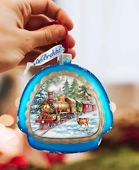 Designocracy Polar Express Rainbow Christmas Mercury Glass Ornaments G. DeBrekht